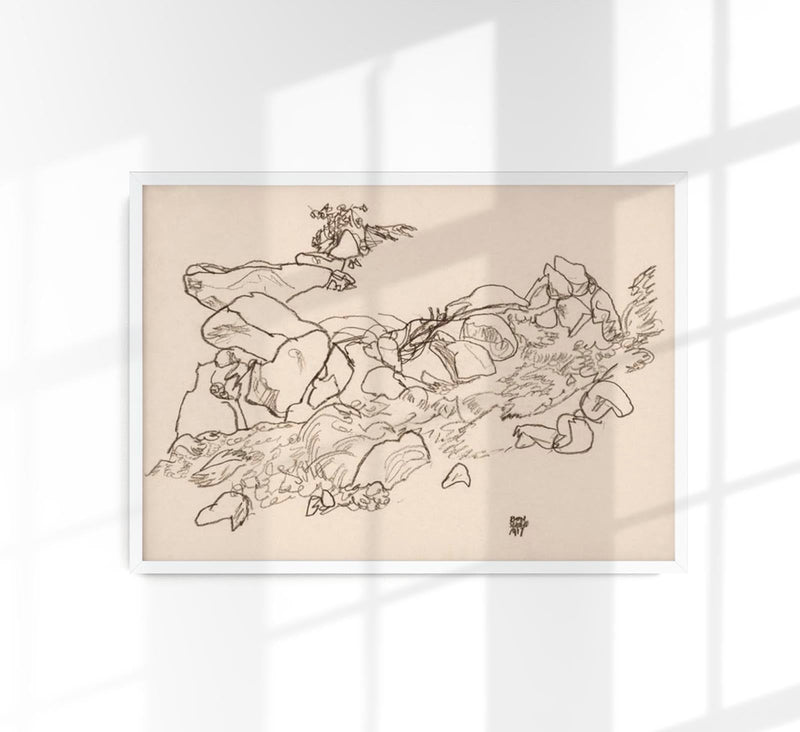 Mountain Stream by Egon Schiele – Art Print on Archival Paper — Patroa Studio