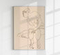 Seated Woman in Corset and Boots by Egon Schiele – Kunstdruck Poster