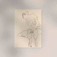 Seated Woman in Corset and Boots by Egon Schiele – Kunstdruck Poster — Ansicht 2