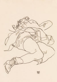 Reclining Woman with Raised Skirt by Egon Schiele – Art Print — Ansicht 3