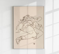 Reclining Woman with Raised Skirt by Egon Schiele – Art Print — Ansicht 1