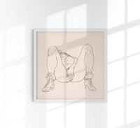 Reclining Nude with Boots Kunstdruck – Egon Schiele Expressionismus Poster — Ansicht 1