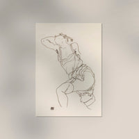 Reclining Model in Chemise and Stockings – Egon Schiele Art Print — Ansicht 2