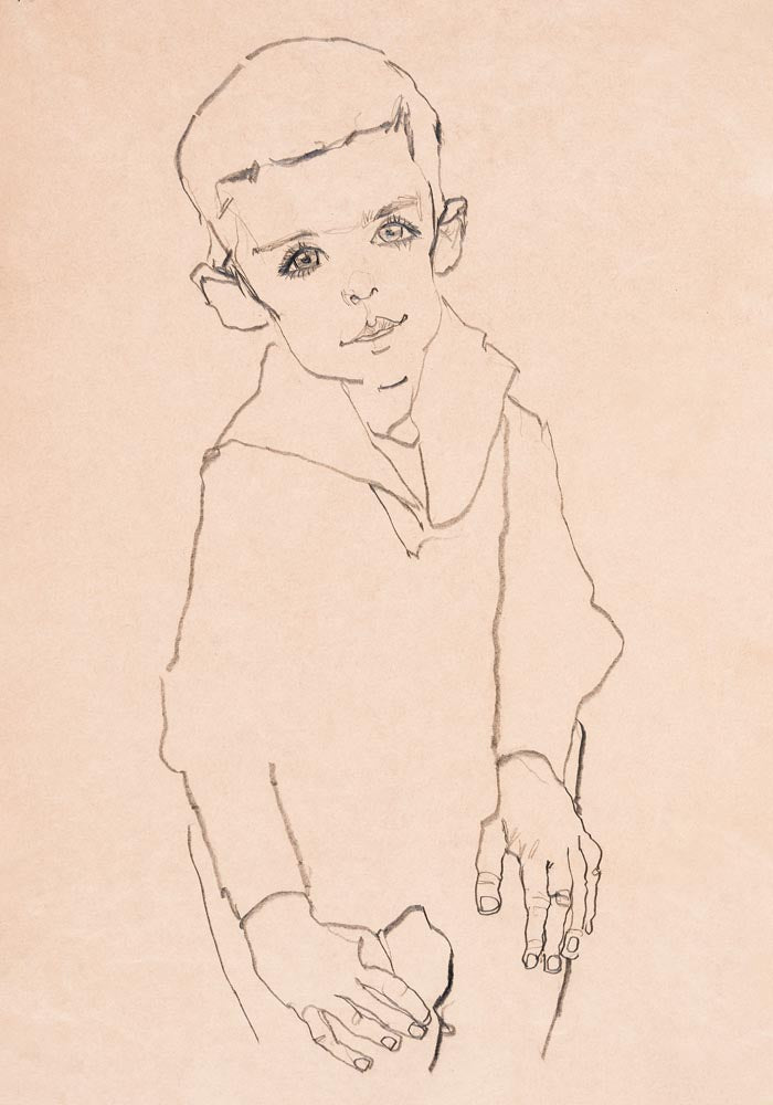Portrait of Herbert Rainer by Egon Schiele – Kunstdruck — Ansicht 3