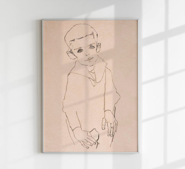 Portrait of Herbert Rainer by Egon Schiele – Art Print