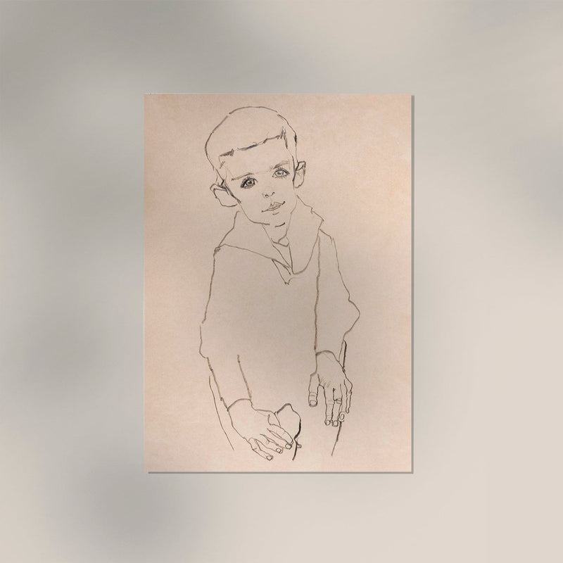 Portrait of Herbert Rainer by Egon Schiele – Kunstdruck — Ansicht 2