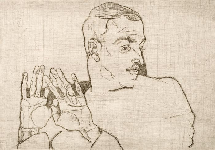 Portrait of Arthur Roessler by Egon Schiele – Kunstdruck — Ansicht 3