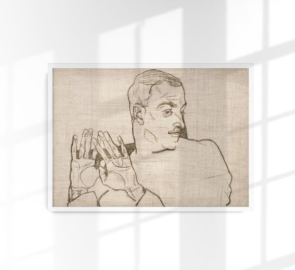 Portrait of Arthur Roessler by Egon Schiele – Kunstdruck