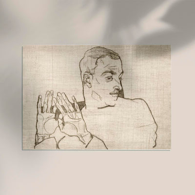 Portrait of Arthur Roessler by Egon Schiele – Kunstdruck