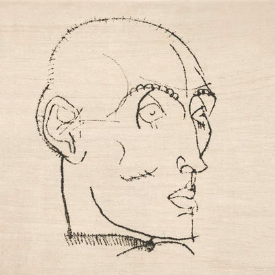 Porträt eines Mannes von Egon Schiele – Kunstdruck