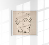 Porträt eines Mannes von Egon Schiele – Kunstdruck — Ansicht 1