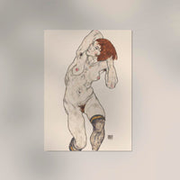 Nude in Black Stocking by Egon Schiele – Art Print — Ansicht 2