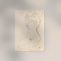 Woman undressing by Egon Schiele – Kunstdruck Poster — Ansicht 2