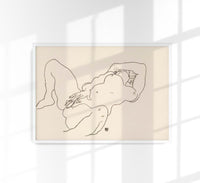 Woman Touching Herself by Egon Schiele – Kunstdruck Poster — Ansicht 1