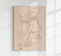Woman and Girl Embracing by Egon Schiele – Kunstdruck Poster