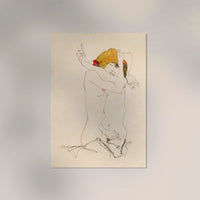 Two Women Embracing by Egon Schiele – Kunstdruck Poster — Ansicht 2