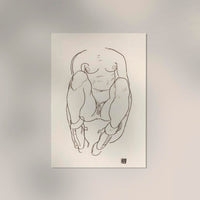 Torso of a Seated Woman with Boots – Egon Schiele Kunstdruck — Ansicht 2