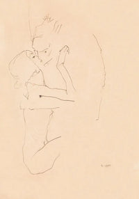 The Kiss by Egon Schiele – Kunstdruck Archivtinte auf Papier oder Canvas — Ansicht 3