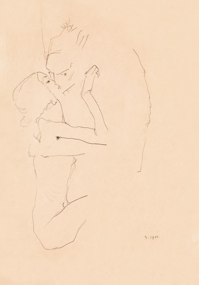 The Kiss by Egon Schiele – Archival Ink Fine Art Print on Paper or Canvas — Ansicht 3