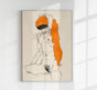 Standing Nude with Orange Drapery – Egon Schiele Kunstdruck