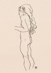 Standing Nude Girl by Egon Schiele – Kunstdruck Patroa Studio — Ansicht 3