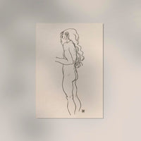 Standing Nude Girl by Egon Schiele – Kunstdruck Patroa Studio — Ansicht 2