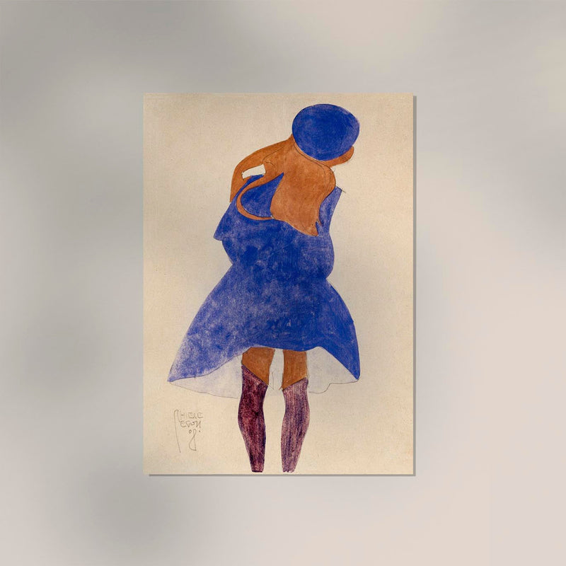 Standing Girl, Back View by Egon Schiele – Kunstdruck auf Archivpapier — Ansicht 2