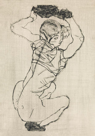 Squatting Woman by Egon Schiele