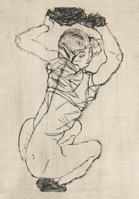 Squatting Woman by Egon Schiele – Art Print — Ansicht 3