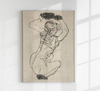 Squatting Woman by Egon Schiele – Art Print — Ansicht 1