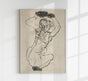 Squatting Woman by Egon Schiele – Art Print