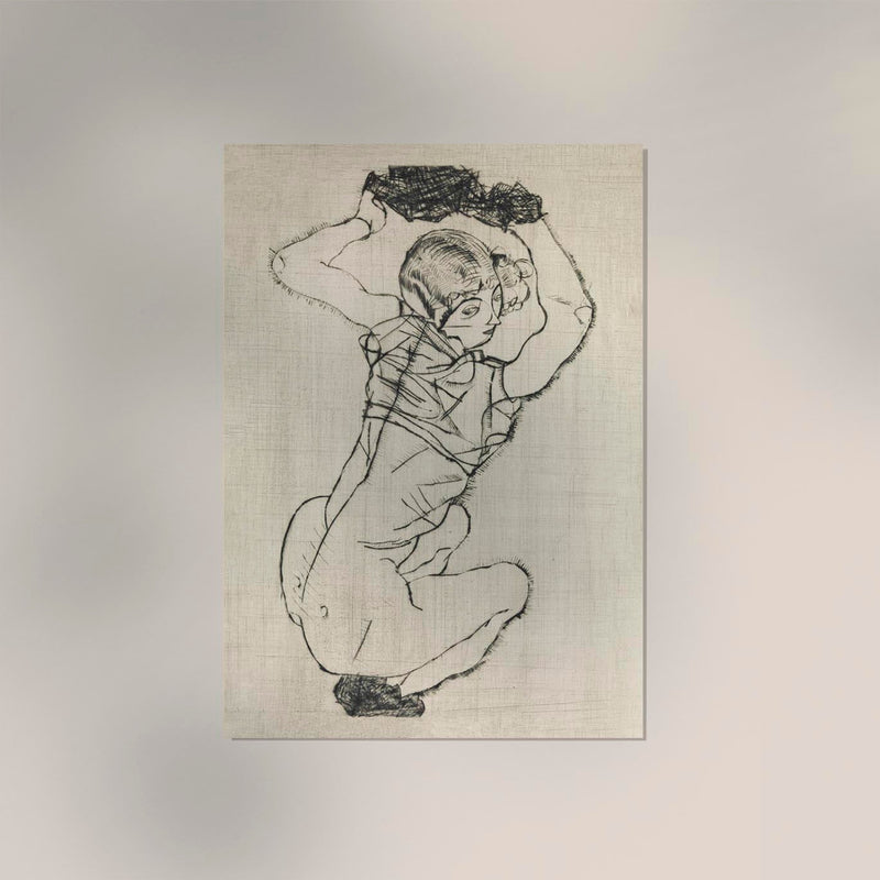 Squatting Woman by Egon Schiele – Art Print — Ansicht 2
