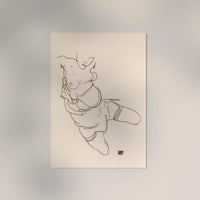 Semi Dressed Model by Egon Schiele – Kunstdruck Poster — Ansicht 2