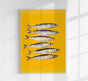 The Yellow Sardines – Fine Art Print UV-beständig Modernes Design