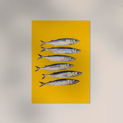 The Yellow Sardines – Fine Art Print UV-beständig Modernes Design