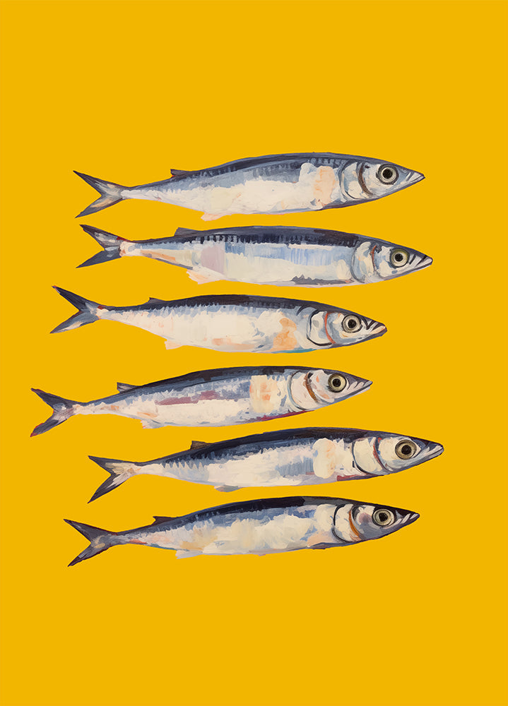 The Yellow Sardines – Fine Art Print UV-beständig Modernes Design — Ansicht 4