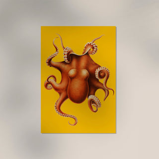 Yellow Octopus – Modern Art Poster | UV-beständig | Premium Kunstdruck aus Berlin