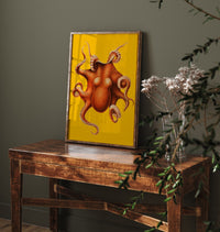 Yellow Octopus – Modern Art Poster | UV-beständig | Premium Kunstdruck aus Berlin — Ansicht 2