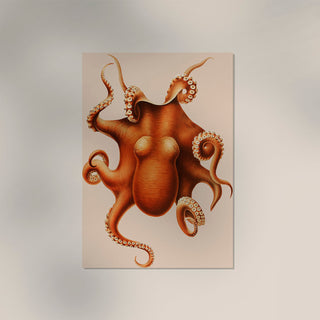 Octopus Art Poster – Moderne Tierillustration | Lebendige Farben | Detailreiche Meeresdarstellung