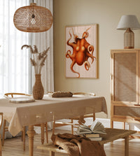 Octopus Art Poster – Moderne Tierillustration mit lebendigen Farben — Ansicht 2