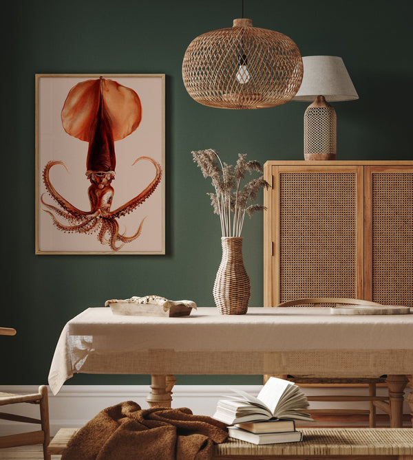 Squid Art Poster – Fine Art Print UV-beständig Atelierdruck