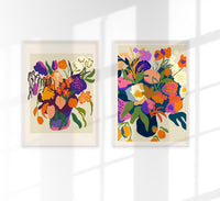 Flowrish Bouquet Set of 2 Prints – Elegante Blumenkunst — Ansicht 1