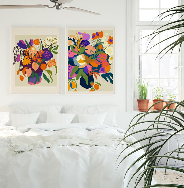 Flowrish Bouquet Set of 2 Prints – Elegante Blumenkunst