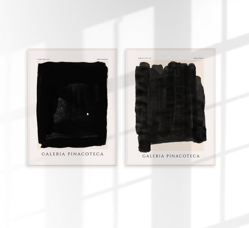 Abstract Set of 2 Prints – Minimal Set Fine Art Canvas Wall Art — Patroa Studio