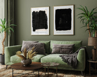 Abstract Set of 2 Prints – Minimal Set Fine Art Canvas Wall Art — Ansicht 2
