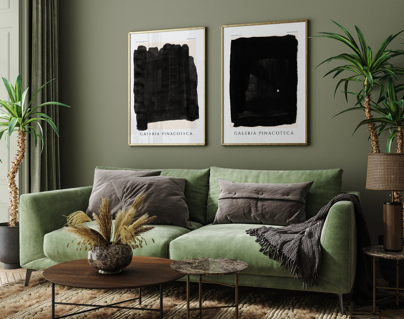 Abstract Set of 2 Prints – Minimal Set Fine Art Canvas Wall Art — Ansicht 2