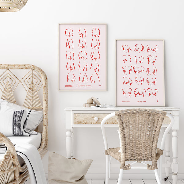 Boobs & Butts Set of 2 Prints – Art Print Patroa Studio