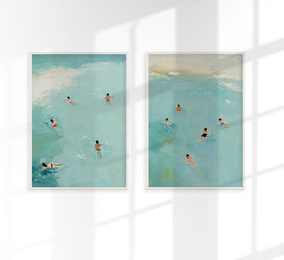 Summer in the Water – Set of 2 Prints | Art Print Water Illustrations