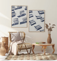 Beach Chairs and the Shadows – Set of 2 Prints Fine Art Paper or Canvas — Ansicht 2