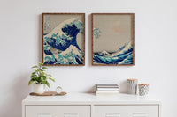 The Great Wave – Hokusai Diptych Fine Art Prints Set UV-beständig Galeriequalität — Ansicht 3
